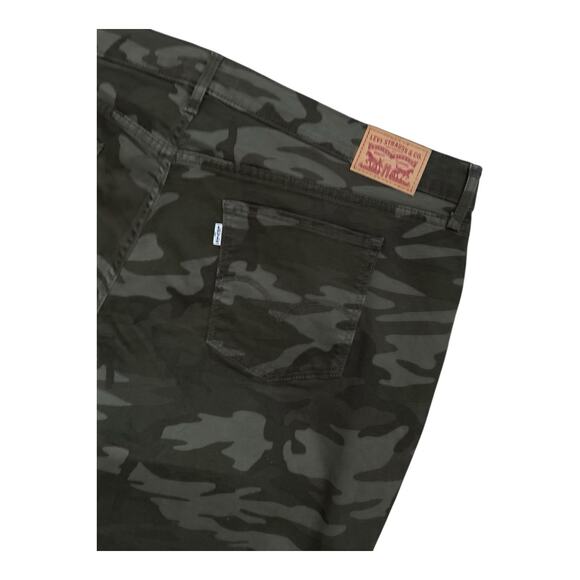 Levis 711 Skinny Camo Stretch Jeans Womens 24W Mid Rise Green Camouflage Pants - Picture 3 of 7